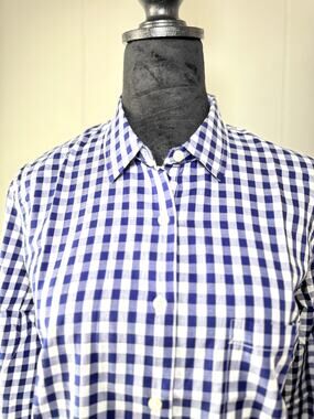 UNTUCKit: Belleza Blue Gingham Women's Shirt Size 8